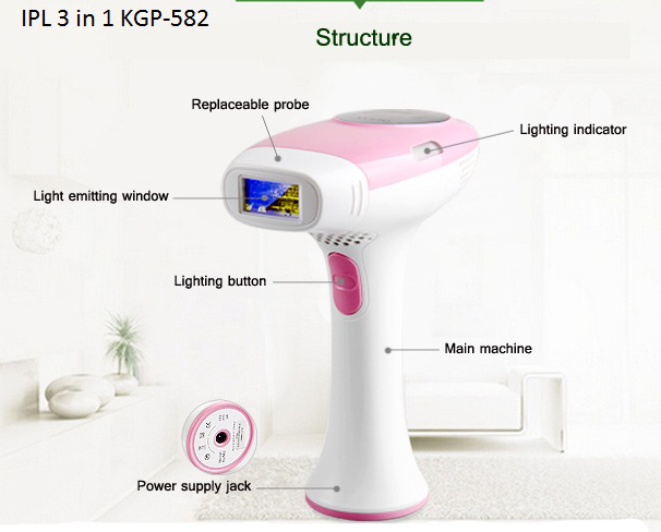 cấu tạo máy triệt lông đa năng mini kpg 582